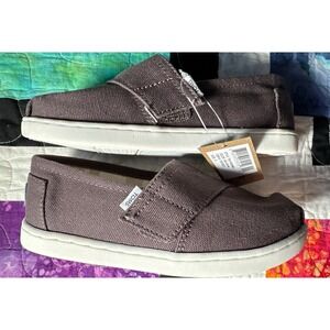 Toms Classic Canvas Slip On Baby Boys Shoes Size 11 Ash Canvas Tiny Alpargata